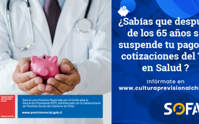 ¿Sabías que después de los 65 años se suspende tu pago de cotizaciones del 7% en Salud?